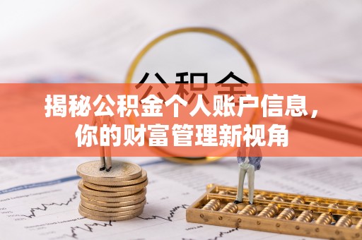 金口河揭秘公积金个人账户信息，你的财富管理新视角